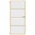 Produktbild 3 för Innerdörr guld 93x201,5 cm härdat glas och aluminium slim