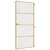 Produktbild 5 för Innerdörr guld 93x201,5 cm härdat glas och aluminium slim