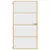 Produktbild 3 för Innerdörr guld 102,5x201,5 cm härdat glas och aluminium slim