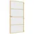 Produktbild 5 för Innerdörr guld 102,5x201,5 cm härdat glas och aluminium slim
