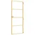Produktbild 5 för Innerdörr guld 83x201,5 cm härdat glas och aluminium slim