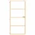 Produktbild 3 för Innerdörr guld 93x201,5 cm härdat glas och aluminium slim