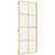 Produktbild 2 för Innerdörr guld 83x201,5 cm härdat glas och aluminium slim
