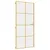 Produktbild 2 för Innerdörr guld 93x201,5 cm härdat glas och aluminium slim