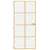 Produktbild 3 för Innerdörr guld 93x201,5 cm härdat glas och aluminium slim