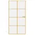 Produktbild 3 för Innerdörr guld 102,5x201,5 cm härdat glas och aluminium slim