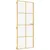 Produktbild 2 för Innerdörr guld 83x201,5 cm härdat glas och aluminium slim