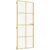 Produktbild 2 för Innerdörr guld 93x201,5 cm härdat glas och aluminium slim