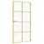 Produktbild 5 för Innerdörr guld 102,5x201,5 cm härdat glas och aluminium slim