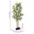 Produktbild 5 för Konstväxt bambu 828 blad 150 cm grön
