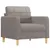Produktbild 2 för Fåtölj taupe 60 cm tyg
