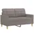 Produktbild 2 för 2-sitssoffa taupe 120 cm tyg