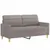 Produktbild 2 för 2-sitssoffa taupe 140 cm tyg