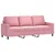 Produktbild 2 för 3-sitssoffa rosa 180 cm sammet