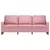 Produktbild 3 för 3-sitssoffa rosa 180 cm sammet