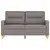Produktbild 3 för 2-sitssoffa taupe 120 cm tyg