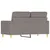 Produktbild 5 för 2-sitssoffa taupe 120 cm tyg