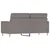 Produktbild 5 för 2-sitssoffa taupe 140 cm tyg