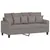 Produktbild 2 för 2-sitssoffa taupe 140 cm tyg