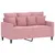 Produktbild 2 för Soffa 2-sits rosa 120 cm sammet