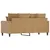 Produktbild 5 för Soffa 2-sits brun 140 cm sammet