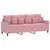 Produktbild 2 för 3-sitssoffa rosa 180 cm sammet