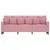 Produktbild 3 för 3-sitssoffa rosa 180 cm sammet