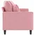 Produktbild 4 för 3-sitssoffa rosa 180 cm sammet