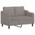 Produktbild 2 för 2-sitssoffa taupe 140 cm tyg