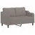 Produktbild 2 för 2-sitssoffa taupe 140 cm tyg
