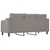 Produktbild 5 för 3-sitssoffa taupe 180 cm tyg
