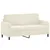 Produktbild 2 för Soffa 2-sits gräddvit 140 cm sammet