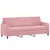 Produktbild 2 för 3-sitssoffa rosa 180 cm sammet