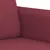 Produktbild 6 för 2-sitssoffa vinröd 140 cm tyg