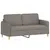 Produktbild 2 för 2-sitssoffa taupe 140 cm tyg