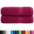 Produktbild 2 för Premium handdukar SOLUND 2st vinröd 50x100cm 600gsm