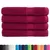Produktbild 2 för Premium bastuhanddukar SOLUND 4 st vinröd 80x200cm 600gsm