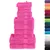 Produktbild 2 för Premium handdukar 12 st SOLUND rosa 600 gsm