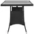 Produktbild 3 för Trädgårdsbord svart 170x80x74 cm konstrotting