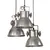 Produktbild 7 för Hänglampa 25 W vintage silver 30x30x100 cm E27