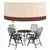 Produktbild 2 för Överdrag till trädgårdsmöbler beige Ø 213x71 cm 600D oxford