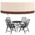 Produktbild 2 för Överdrag till trädgårdsmöbler beige Ø 279x71 cm 600D oxford