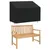 Produktbild 2 för Bänkskydd 2-sits svart 134x70x65/94 cm 420D oxford