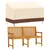 Produktbild 2 för Bänkskydd 3-sits beige 159x84x56/81 cm 600D oxford