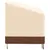 Produktbild 4 för Bänkskydd 3-sits beige 159x84x56/81 cm 600D oxford