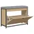 Produktbild 5 för Skobänk med flip-låda sonoma-ek 82x32x56 cm