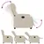 Produktbild 6 för Elektrisk reclinerfåtölj beige mikrofibertyg