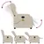Produktbild 7 för Elektrisk massagefåtölj beige mikrofibertyg