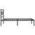 Produktbild 6 för Sängram med huvudgavel metall svart 75x190 cm