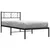 Produktbild 3 för Sängram med huvudgavel metall svart 75x190 cm